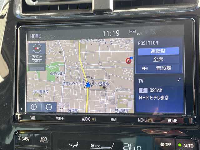 トヨタ プリウス S 茨城県 2019(平31)年 10.5万km アティチュードブラックマイカ 純正ナビ/ドライブレコーダー/ETC/フルセグテレビ/バックカメラ/プッシュスタート/クルーズコントロール/ドアバイザー/ウィンカーミラー/LEDヘッドライト