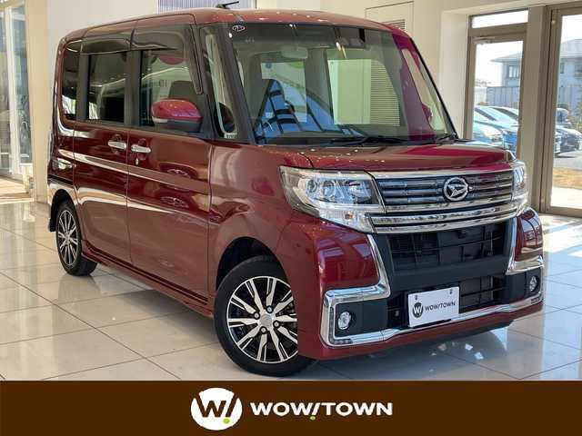 ダイハツ タント カスタム X トップED SA Ⅲ 埼玉県 2018(平30)年 5.9万km ファイアークォーツレッドM スマートアシスト /純正8インチメモリナビ/　　CD/DVD/BT/フルセグ /バックカメラ /片側パワースライドドア  /LEDオートライト /ハーフレザーシート /シートヒーター /純正14インチアルミホイール /ステアリングスイッチ /ETC