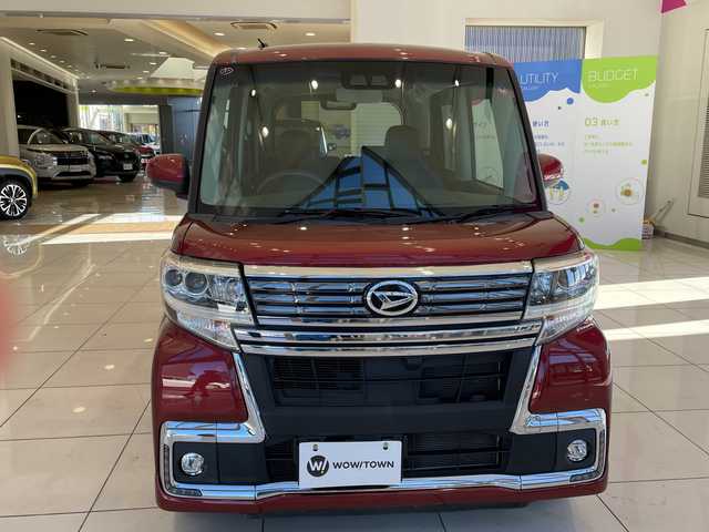 ダイハツ タント カスタム X トップED SA Ⅲ 埼玉県 2018(平30)年 5.9万km ファイアークォーツレッドM スマートアシスト /純正8インチメモリナビ/　　CD/DVD/BT/フルセグ /バックカメラ /片側パワースライドドア  /LEDオートライト /ハーフレザーシート /シートヒーター /純正14インチアルミホイール /ステアリングスイッチ /ETC