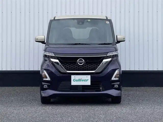 日産 ルークス ハイウェイスター Gターボ 千葉県 2023(令5)年 0.3万km パープルⅡ 純正9インチナビ/(フルセグTV/BT/HDMI/FM/AM)/全周囲カメラ/ナビ連動前後ドライブレコーダー/衝突被害軽減システム/片側パワースライドドア/ハンズフリーオートスライドドア/ビルトインETC/アイドリングストップ/LEDヘッドライト/フォグランプ/オートライト/ウィンカーミラー/電動格納ミラー/純正15インチAW/シートリフター/リアサーキュレーター/プッシュスタート/スマートキー/フロアマット/ドアバイザー/スペアキー/取扱説明書/保証書