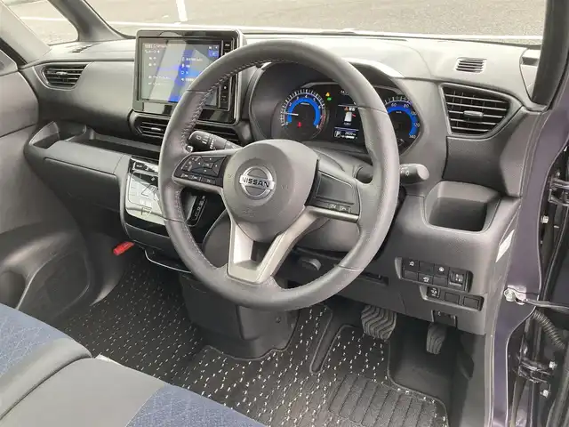 日産 ルークス ハイウェイスター Gターボ 千葉県 2023(令5)年 0.3万km パープルⅡ 純正9インチナビ/(フルセグTV/BT/HDMI/FM/AM)/全周囲カメラ/ナビ連動前後ドライブレコーダー/衝突被害軽減システム/片側パワースライドドア/ハンズフリーオートスライドドア/ビルトインETC/アイドリングストップ/LEDヘッドライト/フォグランプ/オートライト/ウィンカーミラー/電動格納ミラー/純正15インチAW/シートリフター/リアサーキュレーター/プッシュスタート/スマートキー/フロアマット/ドアバイザー/スペアキー/取扱説明書/保証書