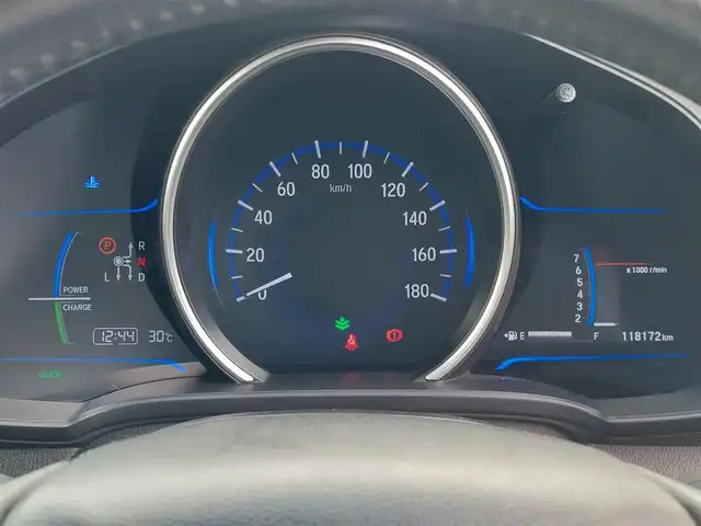 ホンダ フィット ハイブリット Sパッケージ 東京都 2014(平26)年 11.9万km プレミアムホワイトパール 社外ナビ EX008V/フルセグTV/バックカメラ/ETC/プッシュスタート/クルーズコントロール/パドルシフト/寒冷地/純正フロアマット/LEDヘッドライト/オートライト/16インチ純正アルミホイール/スマートキー