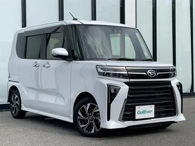 ダイハツ タント カスタム X 大阪府 2022(令4)年 3.2万km シャイニングホワイトパール スマートアシスト　/純正１０インチメモリーナビ　/　・フルセグＴＶ／ＣＤ／ＤＶＤ／ＢＴ／ＭＳＶ　/全方位カメラ　/両側電動パワースライドドア　/シートヒーター　/ＥＴＣ　/前方ドライブレコーダー　/前後コーナーセンサー