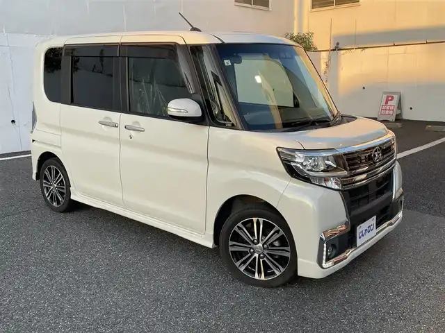 ダイハツ タント カスタム RS トップED SA Ⅲ 千葉県 2017(平29)年 9万km パールホワイトⅢ (株)IDOMが運営する【じしゃロン八千代店】の自社ローン対象車両になります。こちらは現金またはオートローンご利用時の価格です。自社ローンご希望の方は別途その旨お申付け下さい/社外ナビ/ETC/Bluetooth接続/両側パワースライドドア/LEDヘッドライト/スマートアシスト/D席シートヒーター