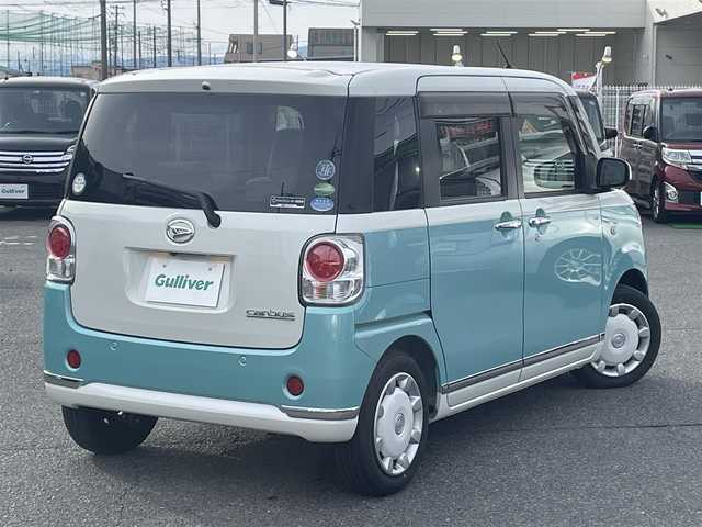 ダイハツ ムーヴ キャンバス G メイクアップ リミテッド　SAⅢ 愛知県 2020(令2)年 1万km パールホワイトⅢ/ファインミントメタリック 2トーン 純正SDナビ/　AM/FM/CD/DVD/Bluetooth/TV/バックカメラ/全周囲カメラ/純正ホイールキャップ/純正ドアバイザー/純正フロアマット/衝突被害軽減システム/LEDヘッドライト/フォグランプ/オートライト/オートマチックハイビーム/前方ドライブレコーダー/スペアキー（1本）/取扱説明書/保証書