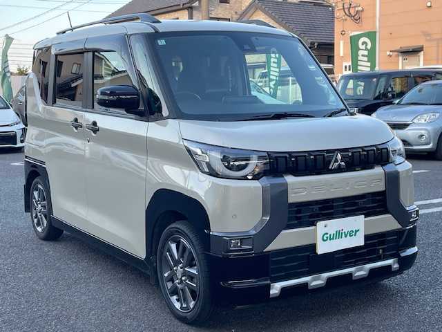 三菱 デリカミニ G プレミアム 大分県 2024(令6)年 2.8万km ベージュⅡ ワンオーナー/純正メモリーナビ/CD/DVD/BT/HDMI/フルセグTV/全方位カメラ/両側パワースライドドア/ハンズフリーオートスライドドア/合皮ハーフレザーシート/前席シートヒーター/ステアリングヒーター/マイパイロット/レーダークルーズコントロール/衝突被害軽減ブレーキシステム［FCM］（歩行者検知付）/踏み間違い衝突防止アシスト［EAPM］/オートマチックハイビーム/標識認識システム［TSR］/先行車発進通知［LCDN］/車線逸脱警報システム［LDW］&車線逸脱防止支援機能［LDP］/ふらつき警報［DAA］/前方衝突予測警報［PFCW］/ナビ連動ドライブレコーダー/LEDヘッドライト/純正15インチAW/ルーフレール/コーナーセンサー/ETC/保証書/取扱説明書/スペアキー