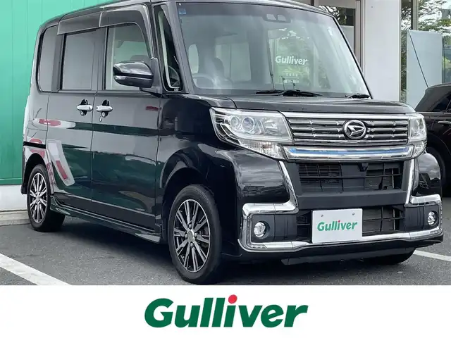ダイハツ タント カスタムX トップED VS SAⅢ 京都府 2019(平31)年 7.5万km ブラックマイカメタリック 純正8型ナビ/フルセグTV/パワースライドドア(両側)/パノラマモニター/ETC/コーナーセンサー/スマートアシスト3/・衝突回避支援ブレーキ機能/・衝突警報機能/・車線逸脱警報機能/・誤発進抑制制御機能/・先行車発進お知らせ機能/・オートハイビーム/ダークメッキ加飾LEDヘッドランプ/ステアリングスイッチ/ハーフレザーシート/運転席シートヒーター/純正14インチアルミホイール/キーフリーシステム/プッシュボタンスタート/イモビライザー/禁煙車