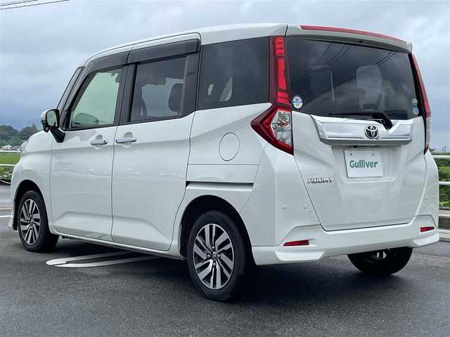 トヨタ ルーミー カスタムG 佐賀県 2020(令2)年 6.4万km パールホワイトⅢ 純正SDナビ/バックモニター/フルセグテレビ/Bluetooth接続/DVD再生機能/両側パワースライドドア/LEDヘッドライト/LEDフロントフォグランプ/純正アルミホイール/革巻きステアリングホイール/応急用スペアタイヤ（オプション）/シートヒーター/純正ドアバイザー/スマートキー/プッシュスタート/スマートアシスト3/　・衝突回避支援ブレーキ機能/　・衝突警報機能/　・車線逸脱警報機能/　・誤発進抑制制御機能/　・先行車発進お知らせ機能/　・オートハイビーム/　・コーナーセンサー