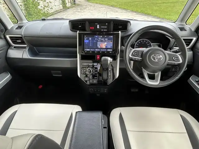 トヨタ ルーミー カスタムG－T 長崎県 2021(令3)年 5.6万km パールホワイトⅢ ワンオーナー/モデリスタエアロ（F/S/R下）/モデリスタマフラーカッター/純正9インチナビ/（CD/DVD/BT/フルセグ）/全方位カメラ/衝突軽減システム/レーンアシスト/レーダークルーズ/ETC/両側パワースライドドア/前後ドライブレコーダー/前後ソナー/オートライト/シートヒーター/純正15インチAW