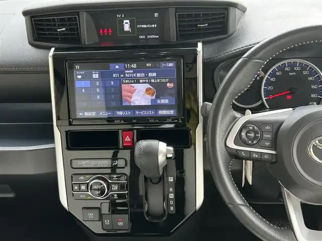 トヨタ ルーミー カスタムG－T 長崎県 2021(令3)年 5.6万km パールホワイトⅢ ワンオーナー/モデリスタエアロ（F/S/R下）/モデリスタマフラーカッター/純正9インチナビ/（CD/DVD/BT/フルセグ）/全方位カメラ/衝突軽減システム/レーンアシスト/レーダークルーズ/ETC/両側パワースライドドア/前後ドライブレコーダー/前後ソナー/オートライト/シートヒーター/純正15インチAW