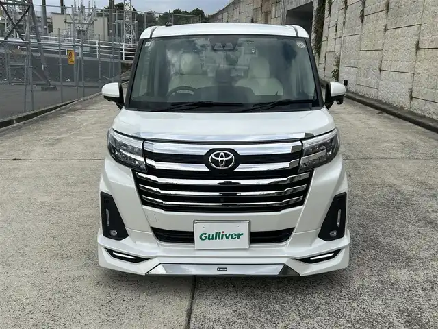 トヨタ ルーミー カスタムG－T 長崎県 2021(令3)年 5.6万km パールホワイトⅢ ワンオーナー/モデリスタエアロ（F/S/R下）/モデリスタマフラーカッター/純正9インチナビ/（CD/DVD/BT/フルセグ）/全方位カメラ/衝突軽減システム/レーンアシスト/レーダークルーズ/ETC/両側パワースライドドア/前後ドライブレコーダー/前後ソナー/オートライト/シートヒーター/純正15インチAW