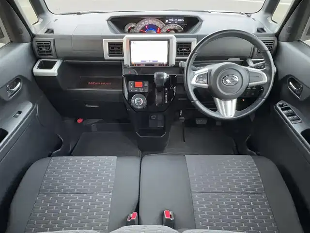 ダイハツ ウェイク G ターボ　レジャーエディション SA Ⅱ 大分県 2016(平28)年 6.1万km パールホワイトⅢ/ミストブルーマイカメタリック 2トーン ・メモリーナビ(CD/DVD/BT/SD/USB)/・バックモニター/・フルセグテレビ/・両側パワースライドドア/・スマートアシスト/・ETC/・リアセンサー/・オートライト/・フロアマット/・スマートキー/・プッシュスタートボタン/・純正アルミホイール