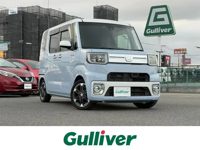 ダイハツ ウェイク G ターボ　レジャーエディション SA Ⅱ 大分県 2016(平28)年 6.1万km パールホワイトⅢ/ミストブルーマイカメタリック 2トーン ・メモリーナビ(CD/DVD/BT/SD/USB)/・バックモニター/・フルセグテレビ/・両側パワースライドドア/・スマートアシスト/・ETC/・リアセンサー/・オートライト/・フロアマット/・スマートキー/・プッシュスタートボタン/・純正アルミホイール