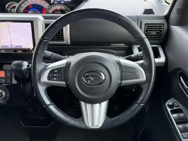 ダイハツ ウェイク G ターボ　レジャーエディション SA Ⅱ 大分県 2016(平28)年 6.1万km パールホワイトⅢ/ミストブルーマイカメタリック 2トーン ・メモリーナビ(CD/DVD/BT/SD/USB)/・バックモニター/・フルセグテレビ/・両側パワースライドドア/・スマートアシスト/・ETC/・リアセンサー/・オートライト/・フロアマット/・スマートキー/・プッシュスタートボタン/・純正アルミホイール