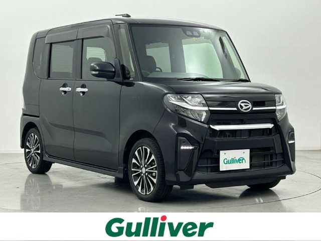 ダイハツ タント カスタム RS 熊本県 2019(令1)年 1.7万km ブラックマイカメタリック 禁煙車/社外ナビTV/（MDV-D3078BTW/CD/Bluetooth/ワンセグTV)/社外前方ドライブレコーダー/ETC/両側パワースライドドア/前後クリアランスソナー/衝突軽減ブレーキ/先行車発進お知らせ機能/車線逸脱警報/標識認識機能/アイドリングストップ/横滑り防止/ハーフレザーシート/純正フロアマット/純正１５インチAW/オートライト/LEDヘッドライト/フォグランプ/スマートキー/プッシュスタート