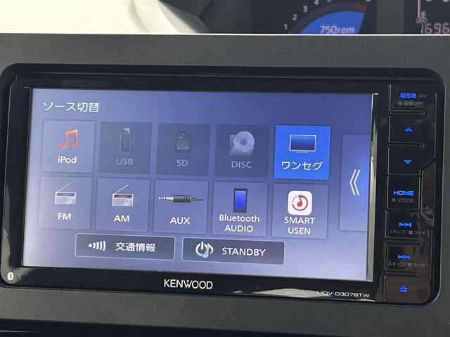 ダイハツ タント カスタム RS 熊本県 2019(令1)年 1.7万km ブラックマイカメタリック 禁煙車/社外ナビTV/（MDV-D3078BTW/CD/Bluetooth/ワンセグTV)/社外前方ドライブレコーダー/ETC/両側パワースライドドア/前後クリアランスソナー/衝突軽減ブレーキ/先行車発進お知らせ機能/車線逸脱警報/標識認識機能/アイドリングストップ/横滑り防止/ハーフレザーシート/純正フロアマット/純正１５インチAW/オートライト/LEDヘッドライト/フォグランプ/スマートキー/プッシュスタート