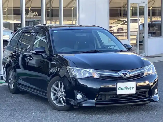 トヨタ カローラ フィールダー 1．5G エアロツアラー W×B 山口県 2013(平25)年 6.4万km ブラックマイカ 社外メモリーナビ＆/フルセグTV＆バックカメラ/社外車高調/純正フロアマット/純正ドアバイザー/純正15インチアルミ/純正フォグランプ/純正サイド＆リアスポ