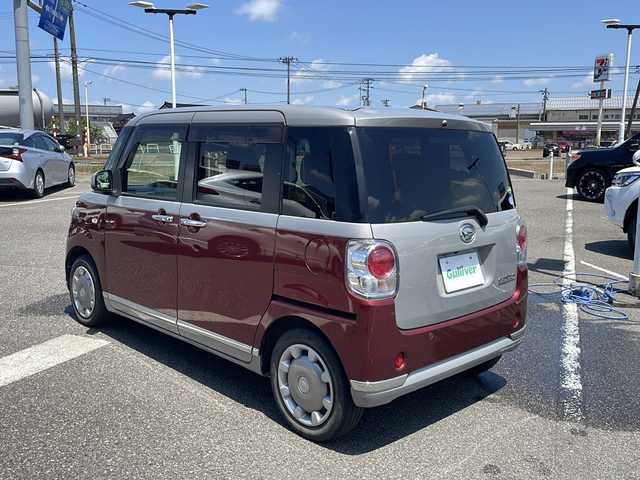 ダイハツ ムーヴ キャンバス G メイクアッフ SA Ⅱ 新潟県 2017(平29)年 11.3万km スムースグレーマイカメタリック/ファイアークォーツレッドメタリック 2トーン ４WD/純正メモリナビ　NSZN-W67D/〔BT／AM／FM／DVD〕/運転席シートヒーター/両側パワースライドドア/衝突回避支援システム/レーンアシストキープ/横滑り防止装置/社外１４アルミ冬タイヤ積込/オートライト/コーナーセンサー/バックカメラ/ドアバイザー/シガーソケット/ETC/スペアキー