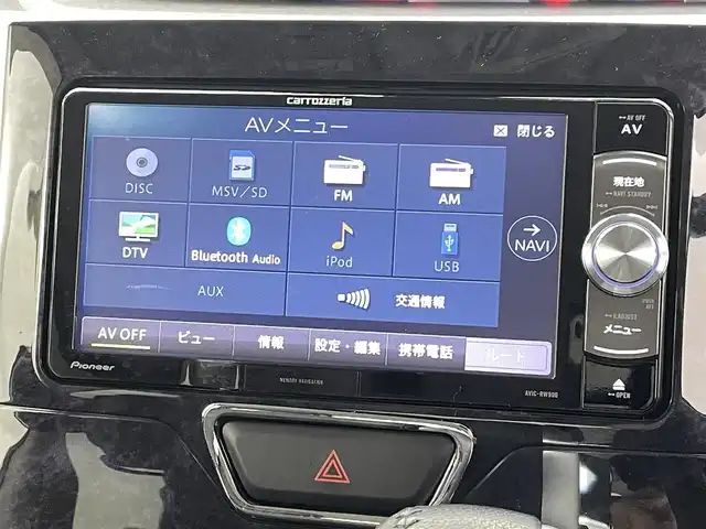 ダイハツ タント カスタム RS トップED SA Ⅲ 熊本県 2017(平29)年 5.3万km ナイトシャドーパープルクリスタルM ハーフレザーシート/社外ナビAVIC-RW900/（Bluetooth／CD／DVD／USB／フルセグTV）/前後ドライブレコーダー/ETC/両側パワースライドドア/運転席シートヒーター/後方コーナーセンサー/衝突被害軽減ブレーキ/アイドリングストップ/横滑り防止/LEDヘッドランプ/オートライト/オートマチックハイビーム/プッシュスタート/スマートキー/スペアキー1本
