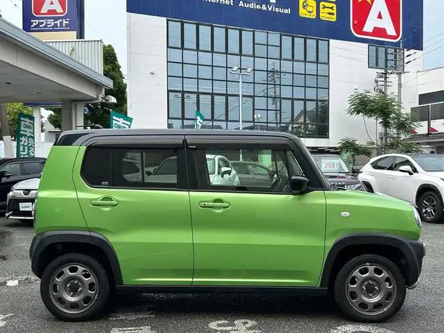 スズキ ハスラー G 熊本県 2016(平28)年 4.4万km ポジティブグリーンメタリック/ブラック2トーン ワンオーナー/レーダーブレーキサポート/社外ナビ/（CD・DVD・フルセグTV・BTオーディオ・SD）/バックカメラ/前席シートヒーター/横滑り防止装置/純正ゴムマット/純正ドアバイザー/新車保証書/取扱説明書/スマートスペアキー×1本