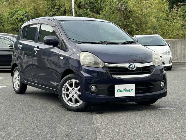 ダイハツ ミラ イース X SA 長崎県 2013(平25)年 5万km アーバンナイトブルークリスタルメタリック 純正オーディオ(AM/FM/CD/AUX)/ビークルスタビリティコントロール/スマートアシスト/SRSエアバッグ/イモビライザー機能/エコアイドル/ABS/ISOFIX/純正14インチアルミホイール/純正フロアマット/ETC/車両取扱説明書/スペアキー(1本)