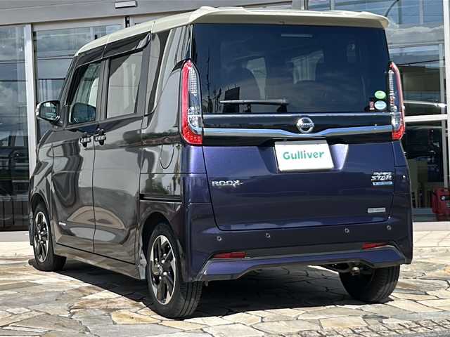 日産 ルークス ハイウェイスター X 静岡県 2021(令3)年 5.5万km パープルＭ 純正SDナビ/・CD/・DVD/・フルセグTV/・Bluetooth/・AM/・FM/主要装備/・衝突軽減/・アラウンドビューモニター/・片側パワースライドドア/・ハンズフリー機能/・ステアリングスイッチ/・スマートキー/・プッシュスタート/・オートライト/・フォグランプ/・純正アルミホイール/・純正フロアマット
