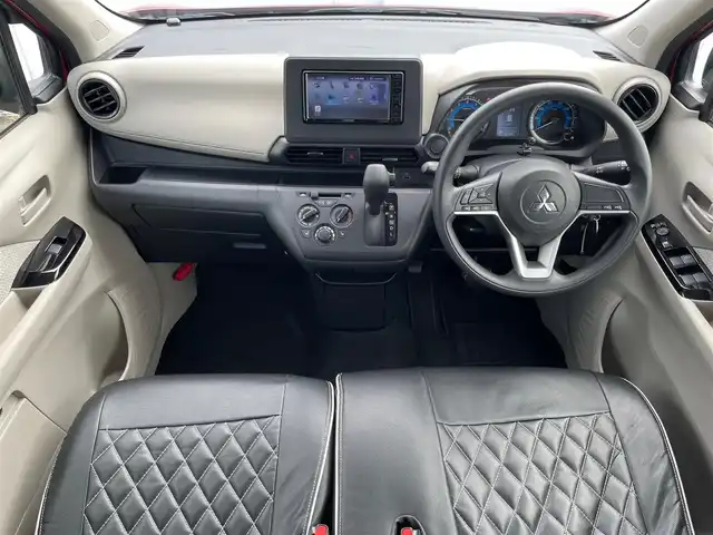 三菱 ｅＫワゴン M 岩手県 2022(令4)年 4.4万km レッドメタリック ナビ　バックカメラ　Bluetooth　CD DVD TV　USB　リモコンキー　オートライト　ETC　シートヒーター　シートカバー　ドアバイザー　ドラレコ