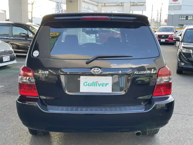 トヨタ クルーガー Ｌ 2．4S 宮城県 2004(平16)年 14.4万km ブラック ・社外ナビ/（パナソニック/CN-AW8500)/（フルセグTV/CD/DVD）/・電動格納ミラー/・革ステアリング/・ETC/・ISOFIX/・バイザー/・HIDライト/・フロントフォグランプ/・オートライト/・フロアマット/・社外16インチアルミホイール/・Wエアバッグ/ABS/・取扱説明書