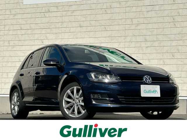 フォルクスワーゲン ゴルフ TSIハイライン 山形県 2015(平27)年 3.9万km ナイトブルーメタリック 純正ナビ/フルセグTV/AM/FM/CD/DVD再生/Bluetooth接続/バックカメラ/クルーズコントロール/ホールドブレーキ/電動パーキングブレーキ/オートライト/シートヒーター/レザーシート/純正フロアマット/純正17インチAW/社外アルミスタッドレス車載