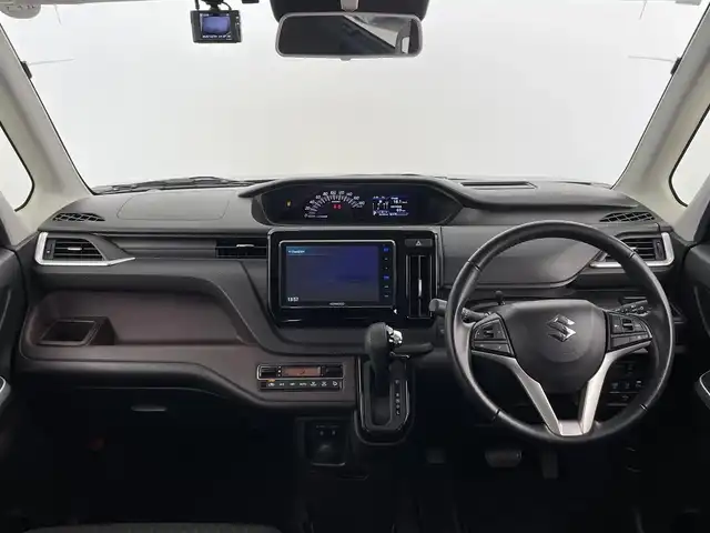 スズキ ソリオ バンディット HV MV 大分県 2021(令3)年 5.7万km スーパーブラックパール 社外SDナビ/CD/Bluetooth/フルセグTV/両側パワースライドドア/ETC/ドライブレコーダー/ステアリングスイッチ/スマートキー/スペアキー×１/オートライト/シートヒーター（D/N）/純正アルミホイール/衝突軽減ブレーキ/レーンキープアシスト/コーナーセンサー