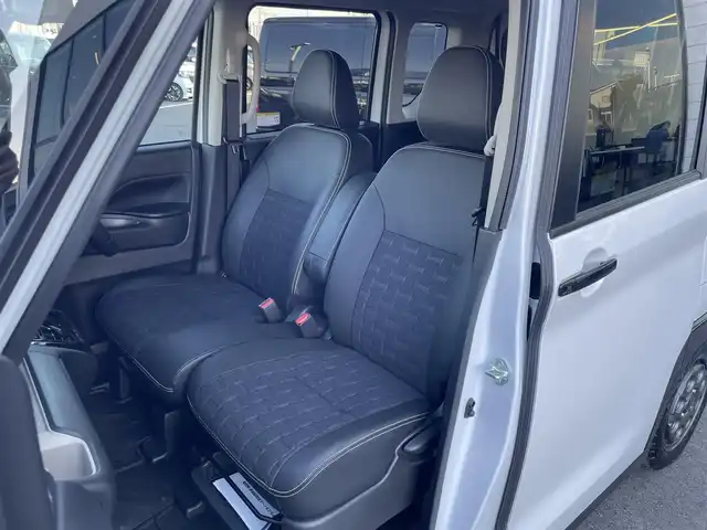 三菱 デリカミニ G 群馬県 2024(令6)年 0.3万km アメジストブラック/シルキーホワイト e-アシスト/・衝突軽減ブレーキシステム/・踏み間違い衝突防止アシスト/・車線逸脱警報システム/・車線逸脱防止支援機能/・オートマチックハイビーム/・ふらつき警報/・前方衝突予測警報/・標識検知システム/・先行車発進通知/純正9インチナビ/（BT/HDMI/SD）/フルセグTV/バックカメラ/パワースライドドア/ハーフレザー/シートヒーター（D席/N席）/ステアリングスイッチ/LEDヘッドライト/JAOS14インチAW