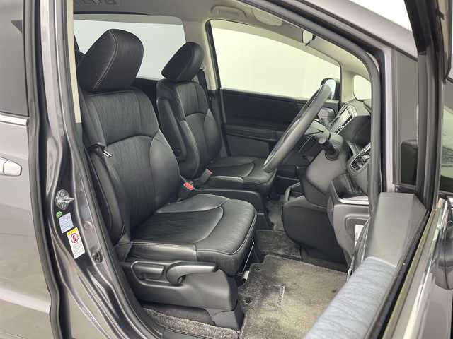 ホンダ オデッセイ アブソルート 新潟県 2014(平26)年 5万km グレーⅡ 純正SDナビ（Bluetooth・CD・DVD・USB・AM・FM）/両側パワスラ　/ハーフレザーシート　/純正フルエアロ　/衝突被害軽減システム/バックカメラ　/フルセグ　/前後コーナーセンサー　/クルーズコントロール/LEDオートライト　/フォグランプ/パーキングアシスト　/前方ドライブレコーダー/アイドリングストップ/エンジンスターター/ステアリングスイッチ/パドルシフト/ETC/純正フロアマット/純正１８インチアルミホイール/社外１６インチアルミホイール冬タイヤ車載/スマートキー/スペアキー