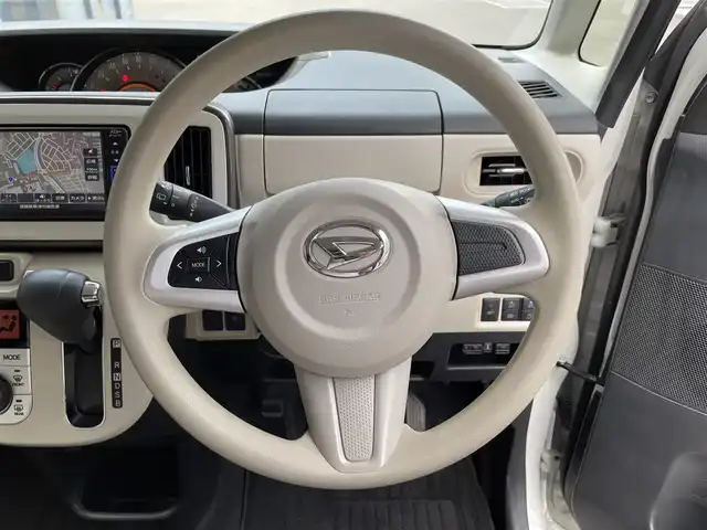 ダイハツ ムーヴ キャンバス G メイクアップ VS SAⅢ 滋賀県 2021(令3)年 3.5万km パールホワイトⅢ/スムースグレーマイカメタリック 2トーン 禁煙車/純正7インチナビ/（AM・FM・フルセグTV・USB・SD・Bluetooth）/両側パワースライドドア/運転席シートヒーター/前方ドライブレコーダー/コーナーセンサー/オートマチックハイビーム/オートライト/衝突被害軽減システム/ＥＴＣ/スマートキー/プッシュスタート