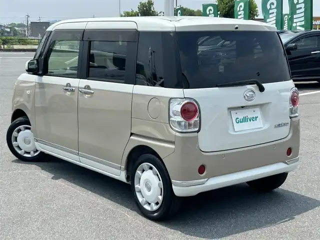ダイハツ ムーヴ キャンバス G メイクアップ SA Ⅲ 奈良県 2018(平30)年 0.8万km パールホワイトⅢ/ナチュラルベージュマイカメタリック 2トーン 両側パワースライドドア/純正ナビ(フルセグTV/CD/DVD/AM・FM/BT)/バックカメラ/ビルトインETC/スマートアシストIII/衝突回避支援ブレーキ機能/車線逸脱警報機能/誤発進抑制機能/先行車発進お知らせ機能/LEDヘッドライト/専用ドアバイザー