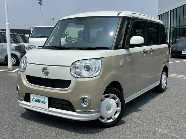 ダイハツ ムーヴ キャンバス G メイクアップ SA Ⅲ 奈良県 2018(平30)年 0.8万km パールホワイトⅢ/ナチュラルベージュマイカメタリック 2トーン 両側パワースライドドア/純正ナビ(フルセグTV/CD/DVD/AM・FM/BT)/バックカメラ/ビルトインETC/スマートアシストIII/衝突回避支援ブレーキ機能/車線逸脱警報機能/誤発進抑制機能/先行車発進お知らせ機能/LEDヘッドライト/専用ドアバイザー