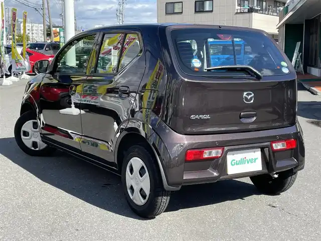 マツダ キャロル GL 長野県 2021(令3)年 2.8万km アーバンブラウン CDチェンジャー/純正フロアマット/フルフラットシート/布系シート/シートヒーターD+N席/純正13インチAW/コーナーセンサー後のみ/レーンキープアシスト/オートライト/ハロゲンヘッドライト/Wエアバック/衝突被害軽減システム/リモコンキー/冷房AC