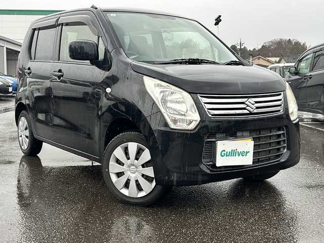 スズキ ワゴンＲ FX 石川県 2013(平25)年 6.8万km ブルーイッシュブラックパール3 CD/DVD・AUX/FM/AM/アイドリングストップ/電格ミラー/オートウィンドウ/オートエアコン/社外フロアマット/純正ドアバイザー/ハロゲンライト/スマートキー