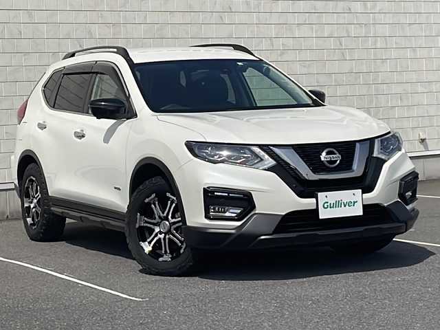 日産 エクストレイル ハイブリッド 20Xi エクストリーマーX 茨城県 2018(平30)年 9.5万km ブリリアントホワイトパール 社外SDナビ(MDV-Z704W)/FM/AM/CD/DVD/SD/BT/フルセグTV/アラウンドビューモニター/プロパイロット/エマージェンシーブレーキ/デジタルインナーミラー/電動リアゲート/カプロンシート/ルーフレール/スマートキー/プッシュスタート/ETC/オートライト/純正フロアマット/純正ドアバイザー/RAYSアルミホイール