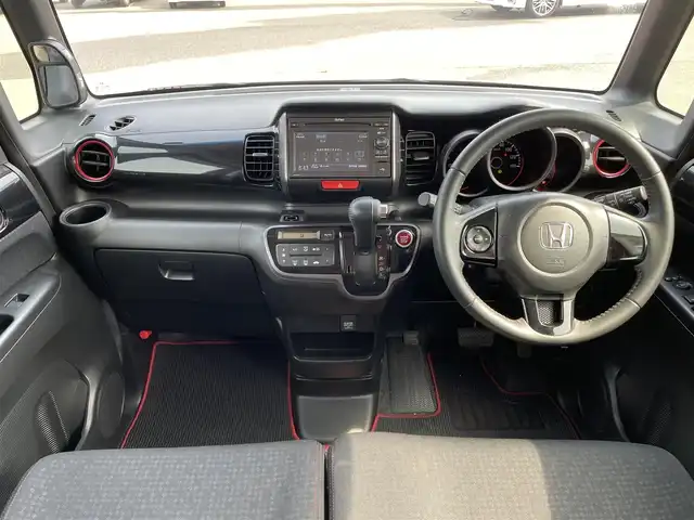 ホンダ Ｎ ＢＯＸ 2トーン カスタム G Lパッケージ 石川県 2015(平27)年 3.5万km ミラノレッド 純正ディスプレイオーディオ/バックカメラ/HIDヘッドライト/両側パワースライドドア/あんしんパッケージ/純正アルミホイール/スマートキー/プッシュスタート/電動ミラー/オートリトラミラー/オートライト