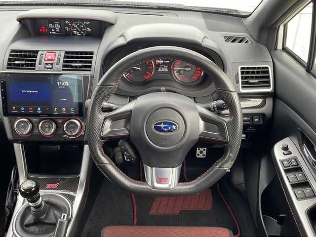 スバル ＷＲＸ ＳＴＩ STI 三重県 2016(平28)年 5.1万km クリスタルホワイトP 社外フローティングディスプレイオーディオ/6速MT/STi専用18インチAW/D席RECAROシート/レッドステッチ革巻きステアリング/LEDアクセサリーライナー/合皮スエードコンビシート/電動格納ミラー/禁煙車