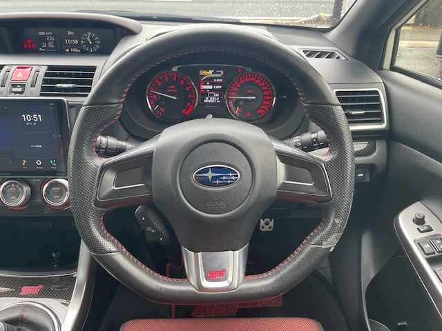 スバル ＷＲＸ ＳＴＩ STI 三重県 2016(平28)年 5.1万km クリスタルホワイトP 社外フローティングディスプレイオーディオ/6速MT/STi専用18インチAW/D席RECAROシート/レッドステッチ革巻きステアリング/LEDアクセサリーライナー/合皮スエードコンビシート/電動格納ミラー