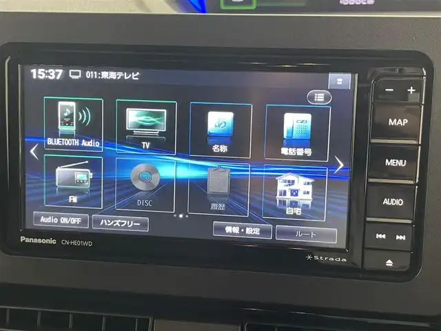 ダイハツ タント カスタム RS 愛知県 2022(令4)年 1.7万km ブラックマイカメタリック 社外７型ナビ　フルセグＴＶ　Ｂｌｕｅｔｏｏｔｈ　ＥＴＣ　バックカメラ　両側パワースライドドア　ＬＥＤヘッドライト　スマートキー　シートヒーター　スマートアシストIII　衝突軽減　コーナーセンサー　禁煙車