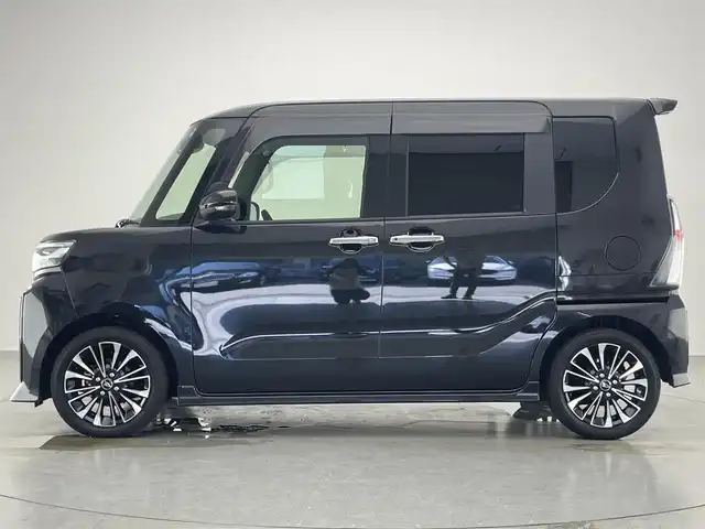 ダイハツ タント カスタム RS 愛知県 2022(令4)年 1.7万km ブラックマイカメタリック 社外７型ナビ　フルセグＴＶ　Ｂｌｕｅｔｏｏｔｈ　ＥＴＣ　バックカメラ　両側パワースライドドア　ＬＥＤヘッドライト　スマートキー　シートヒーター　スマートアシストIII　衝突軽減　コーナーセンサー　禁煙車