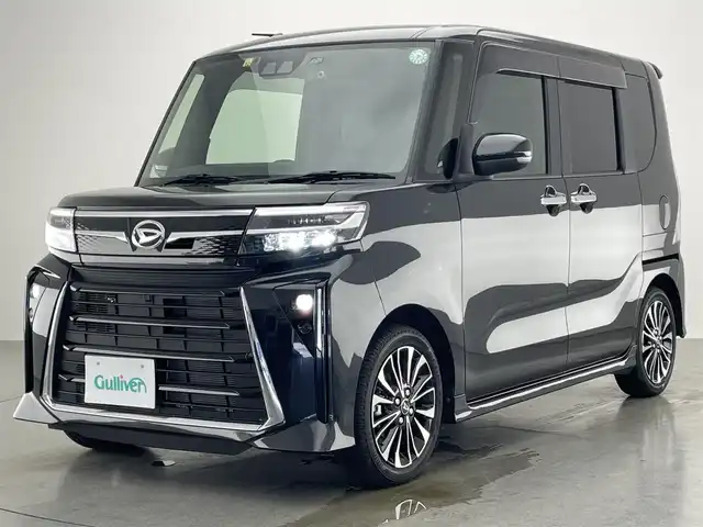 ダイハツ タント カスタム RS 愛知県 2022(令4)年 1.7万km ブラックマイカメタリック 社外７型ナビ　フルセグＴＶ　Ｂｌｕｅｔｏｏｔｈ　ＥＴＣ　バックカメラ　両側パワースライドドア　ＬＥＤヘッドライト　スマートキー　シートヒーター　スマートアシストIII　衝突軽減　コーナーセンサー　禁煙車