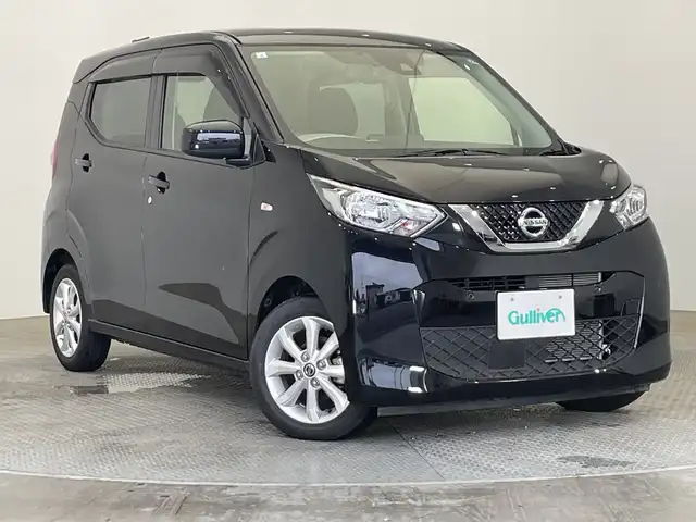 日産 デイズ X 栃木県 2021(令3)年 2.4万km ブラック 純正ナビ(MJ119D-W)/(フルセグTV・Bluetooth・CD・SD・AUX)/バックカメラ/エマージェンシーブレーキ/車線逸脱防止/前後コーナーセンサー/前方ドライブレコーダー/アイドリングストップ/オートライト/純正アルミホイール/純正フロアマット/ドアバイザー/ETC/スマートキー/取扱説明書/保証書