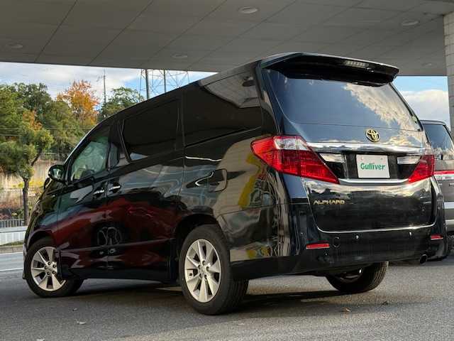 トヨタ アルファード 240S 大阪府 2013(平25)年 7.8万km ブラック /禁煙車//ディーラーOPシステムコンソール(保温・保冷・イルミ・USB)//両側パワースライドドア//アルパインフリップダウンモニター/PCX-R3300//前後ドライブレコーダー/CS-91FH//HIDヘッドライト//クリアランスソナー//ナノイー//ステアリングスイッチ//スマートキー//MTモード付AT//純正17インチアルミ//保証書//取扱説明書//スペアキー×1