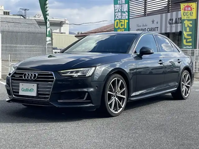 アウディ Ａ４ 2.0TFSIクワトロ タキシードスタイル 奈良県 2018(平30)年 4.6万km マンハッタングレーメタリック メーカーナビ /(BT/CD/SD/FM/AM)/バックカメラ /地デジ /パーキングアシスト/クリアランスソナー /クルーズコントロール /BSM /黒レザーシート /パワーシート /シートヒーター /ビルトインETC /前後ドライブレコーダー /パドルシフト