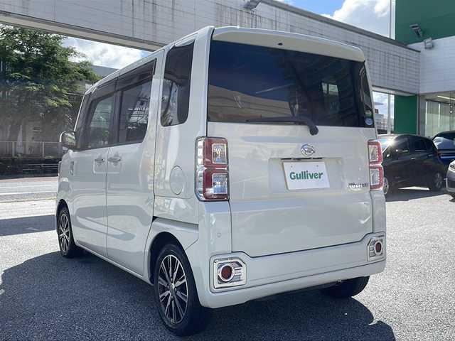 ダイハツ ウェイク G ターボ SA Ⅱ 沖縄県 2017(平29)年 7.6万km パールホワイトⅢ 純正ＳＤナビ/（ＡＭ／ＦＭ／ＣＤ／ＤＶＤ／ＢＴ）　/フルセグＴＶ　/両側パワスラ　/衝突軽減防止装置　　/ＥＴＣ　/前後ドラレコ　　/バックモニター　/コーナーセンサー　/アイドリングストップ　/純正フロアマット