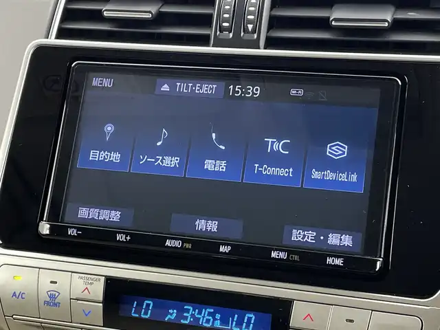トヨタ ランドクルーザー プラド TX Lパッケージ 新潟県 2022(令4)年 3.4万km ブラック 4WD/サンルーフ/純正メモリナビ【NSZT-Y68T】/　フルセグTV/Bluetooth/CD/DVD/トヨタセーフティセンス/・プリクラッシュセーフティ/・レーンディパーチャーアラート/・オートマチックハイビーム/・レーダークルーズコントロール/前席パワーシート/レザーシート/前席シートヒーター/前席エアシート/前後コーナーセンサー/前後ドライブレコーダー/バックモニター/ビルトインETC/横滑り防止装置/LEDヘッドライト/リフトアップ/禁煙車