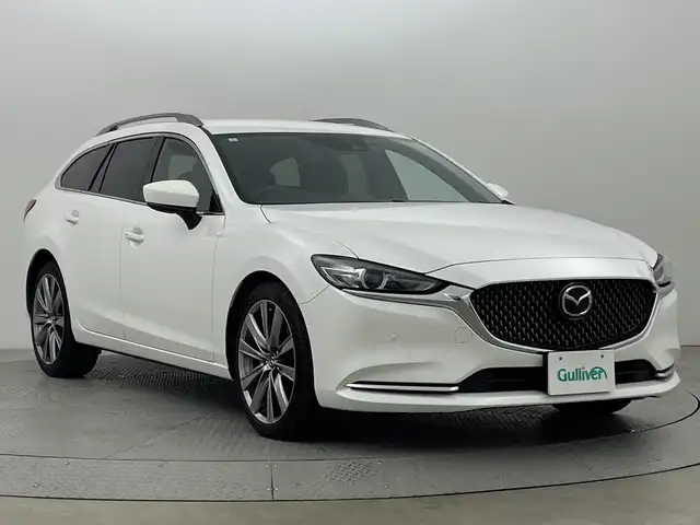 マツダ アテンザ ワゴン XD Lパッケージ 新潟県 2019(平31)年 2.7万km スノーフレイクホワイトパールマイカ 純正ナビ/　　フルセグ/CD/DVD/BT/アラウンドビューモニター/レーダークルーズコントロール/LEDオートライト/レザーシート/パワーシート/シートメモリー/シートヒーター/エアシート/純正19インチアルミホイール/ステアリングスイッチ/ステリングヒーター/アイドリングストップ/パドルシフト/ルーフレール/BSM/スマートキー/ETC